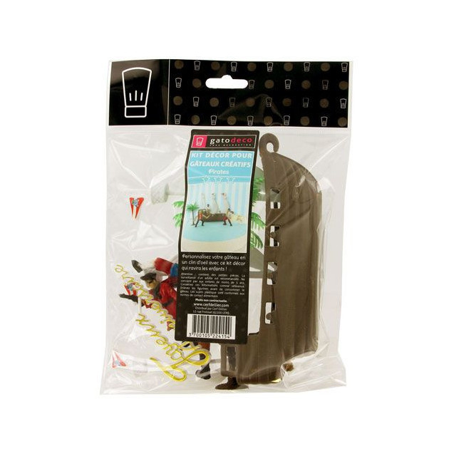 Kit Décor Gâteau Bateau Pirates (6 pièces) Kit Décor Gâteau Bateau Pirates (6 pièces)