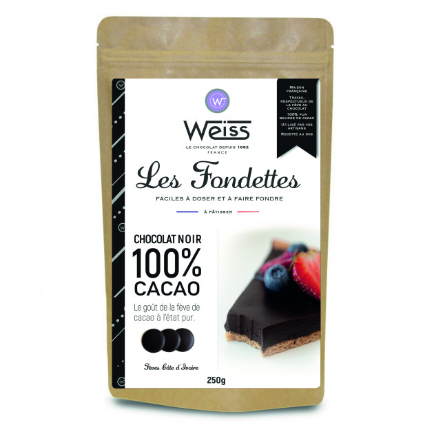Chocolat Noir 100% Fondettes 250g Weiss