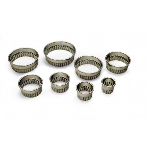 Lot de 4 douilles pâtissières cannelées - 1.8cm et 2cm - Inox