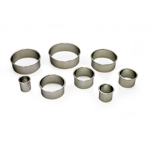 Emporte-piece rond set de 5 en inox