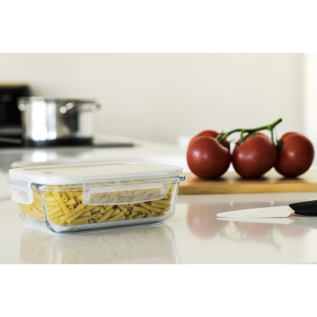 Boîte hermétique en verre avec couvercle plastique Pebbly Boîte hermétique en verre avec couvercle plastique Pebbly