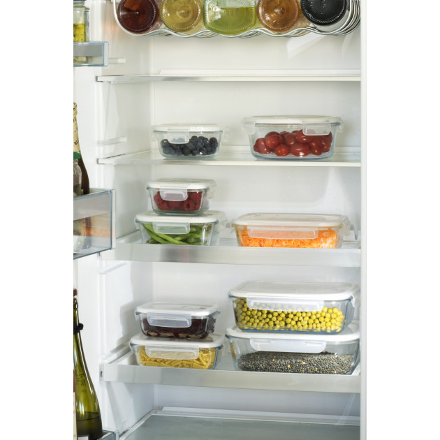 Gamme Pebbly - Mise en situation des boîtes conservation en verre et couvercle plastique Gamme Pebbly - Mise en situation des boîtes conservation en verre et couvercle plastique