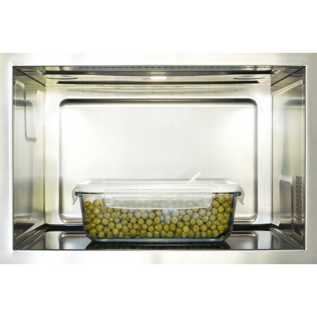 Boîte conservation verre et couvercle plastique - Utilisation au micro-ondes avec valve vapeur