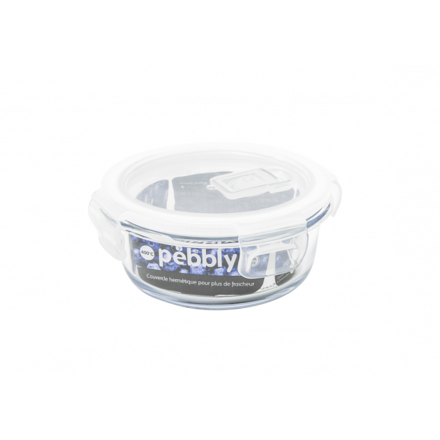 Boîte de Conservation en Verre Rond 400 ml Pebbly