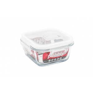 Boîte de Conservation en Verre Carré 320 ml Pebbly Boîte de Conservation en Verre Carré 320 ml Pebbly