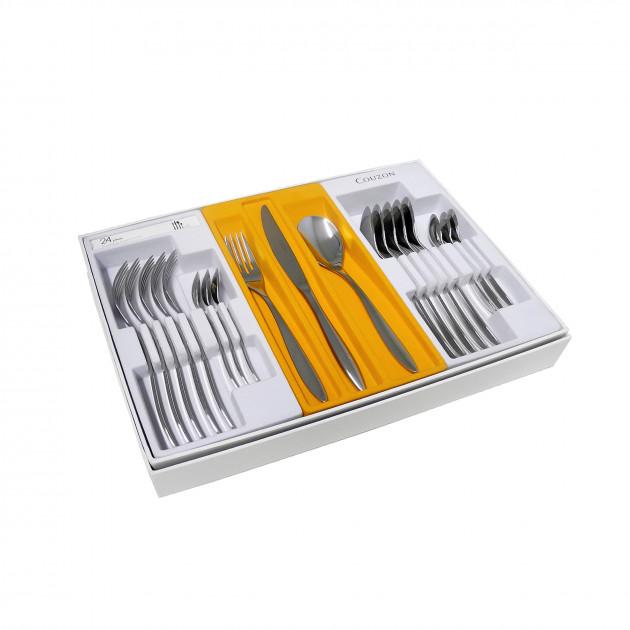 Ménagère Couzon Ménagère Inox Pix'elle 3D 24 pièces  Ménagère Couzon Ménagère Inox Pix'elle 3D 24 pièces