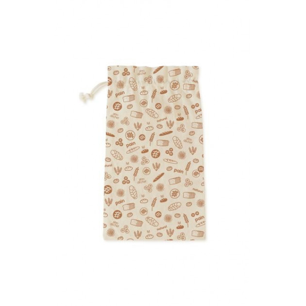 Sac en tissu pour conserver le pain plus longtemps en coton bio Pebbly Sac en tissu pour conserver le pain plus longtemps en coton bio Pebbly