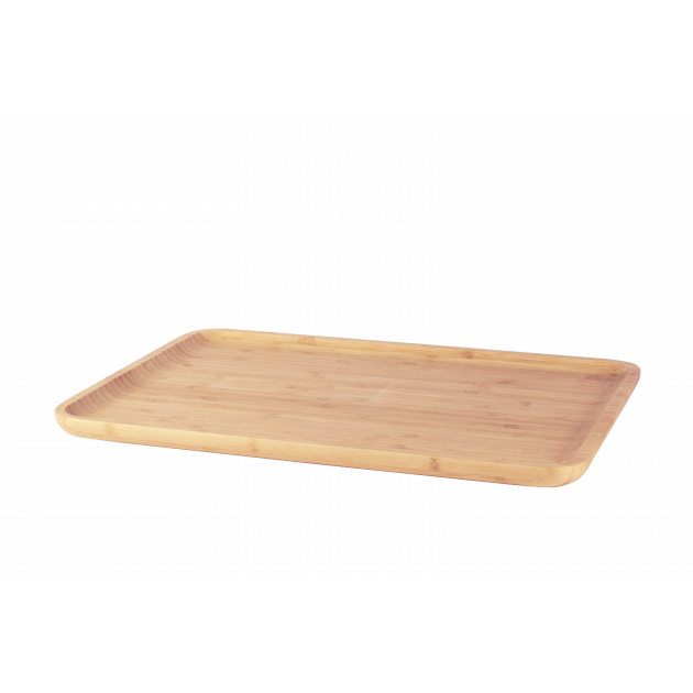 Plateau de service rond en bois de 50 cm - accessoire de cuisine