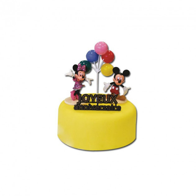 Kit Decor Gateau Mickey et Minnie (4 pieces)