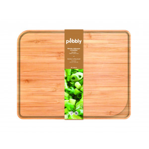 Planche à Découper Bambou avec Rigole 37 x 29 cm Pebbly Planche à Découper Bambou avec Rigole 37 x 29 cm Pebbly