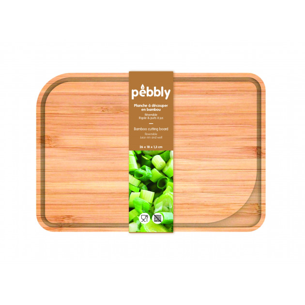 Planche à Découper Bambou avec Rigole 26 x 18 cm Pebbly
