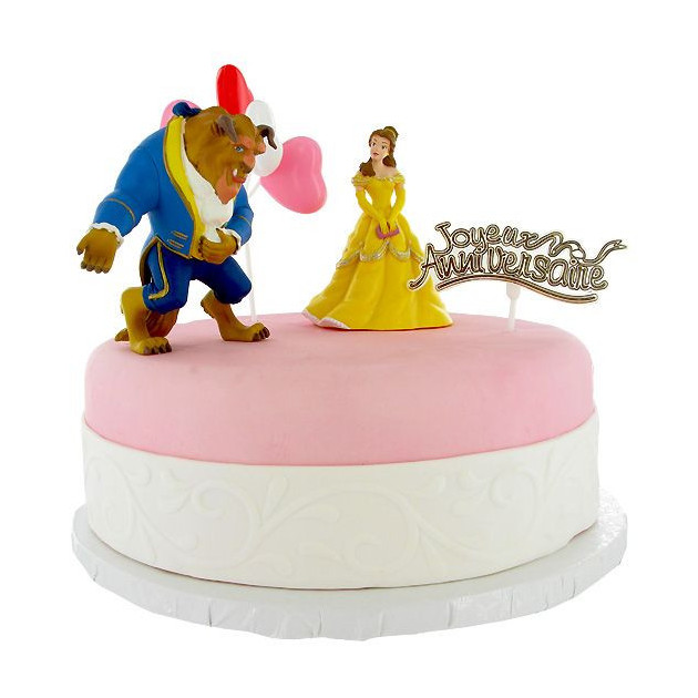 Kit Decor Gateau La Bete et la Belle (4 pieces)