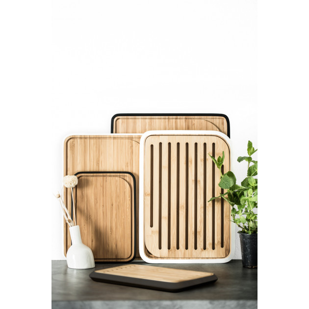Ensemble de la gamme Pebbly des planches à découper bambou et des planches pain Ensemble de la gamme Pebbly des planches à découper bambou et des planches pain