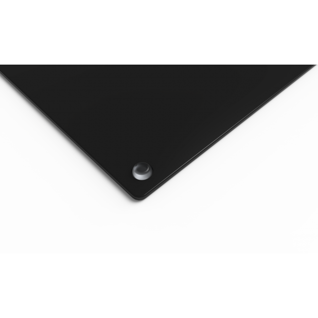 Détail des pieds en silicone du cache plaque de cuisson en verre trempé Pebbly Détail des pieds en silicone du cache plaque de cuisson en verre trempé Pebbly