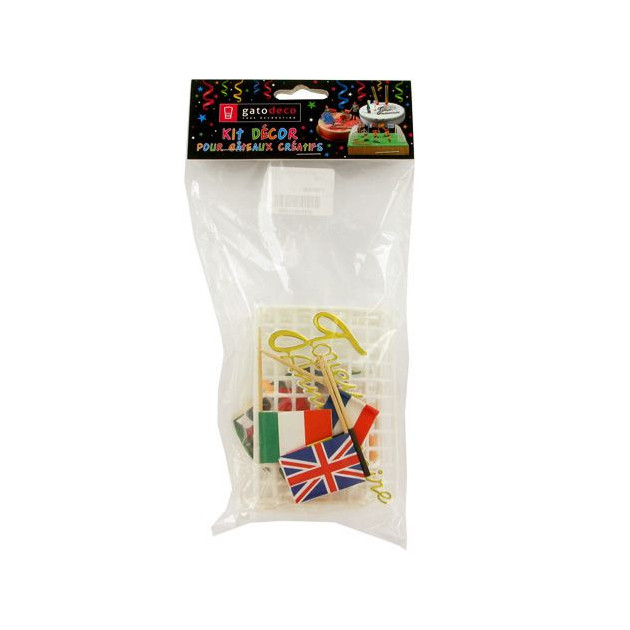 Packaging des Decorations pour Gateau Theme Football Packaging des Decorations pour Gateau Theme Football