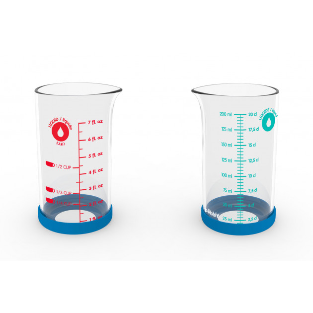 Verre mesureur avec base en silicone 500 ml Pebbly 