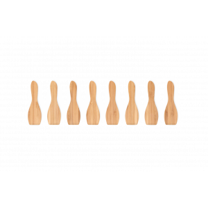 Lot 8 Spatules Raclette Bambou Pebbly