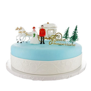 KIT DECORS GATEAU CLOCHETTE CERF DELLIER