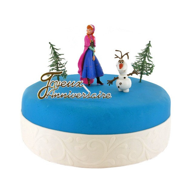 Kit Décor Gâteau La Reine des Neiges Anna et Olaf (5 pièces) -  , vente, achat, acheter