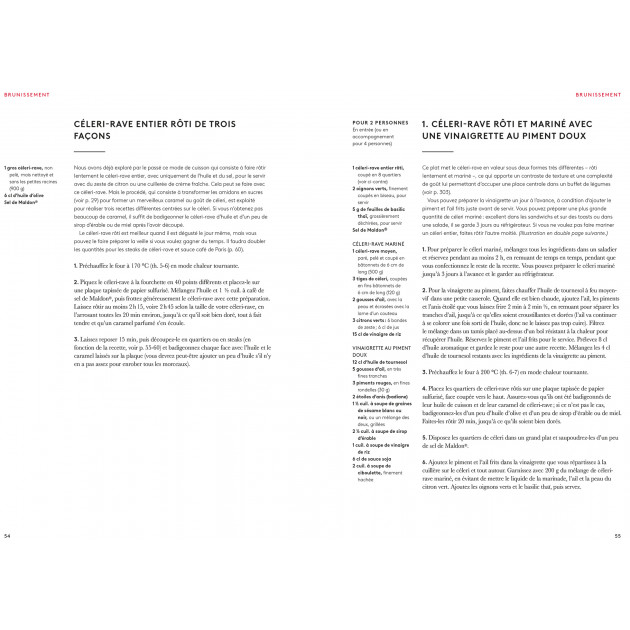 Livre de cuisine avec des recettes centrées sur le céleri-rave - Hachette