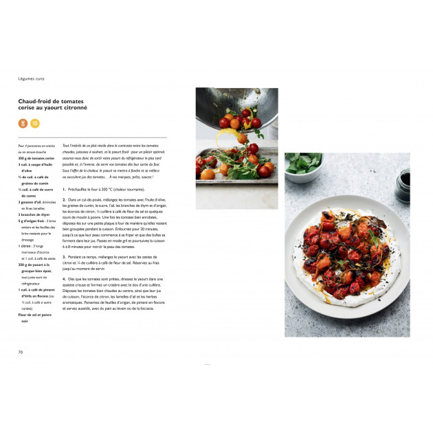 Livre de cuisine Hachette : chaud-froid de tomates cerise au yaourt citronné Livre de cuisine Hachette : chaud-froid de tomates cerise au yaourt citronné