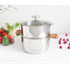 Casserole et Cuit Vapeur Inox Ø 24 cm Anses Olivier Biome Cristel