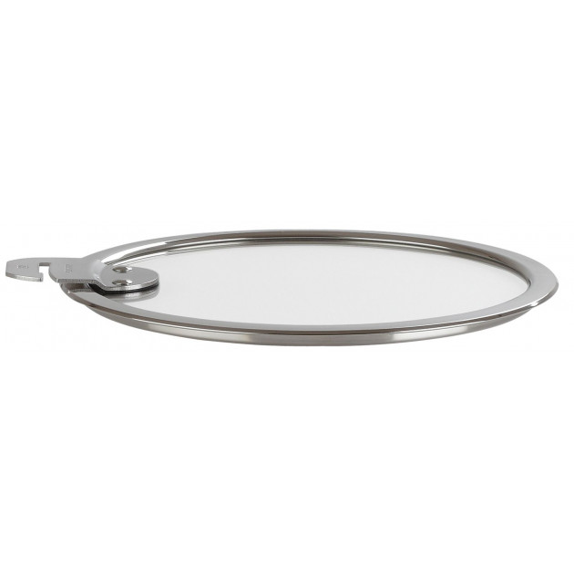 Couvercle Plat en Verre Trempé 14 cm Strate Amovible Cristel