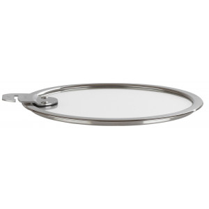 Couvercle Plat en Verre Trempé 28 cm Strate Amovible Cristel Couvercle Plat en Verre Trempé 28 cm Strate Amovible Cristel