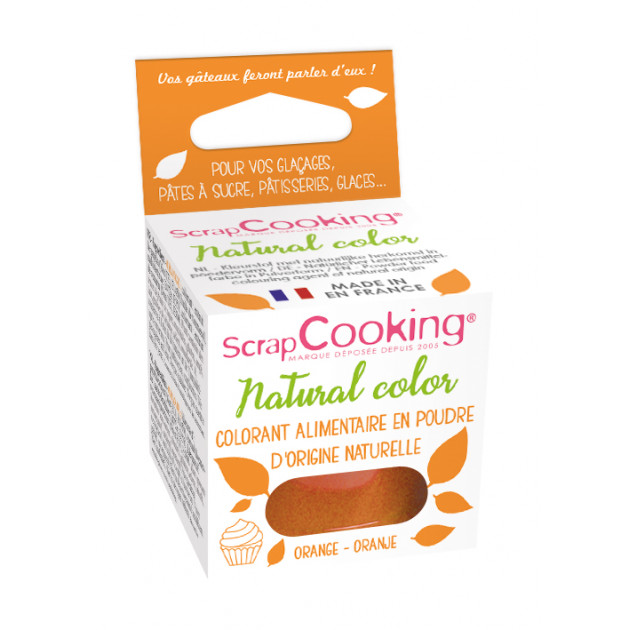 Colorant Alimentaire Naturel en Poudre Orange 10g Scrapcooking