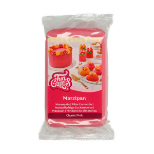 Pâte d'amande Rose 20% 250g Funcakes Pâte d'amande Rose 20% 250g Funcakes