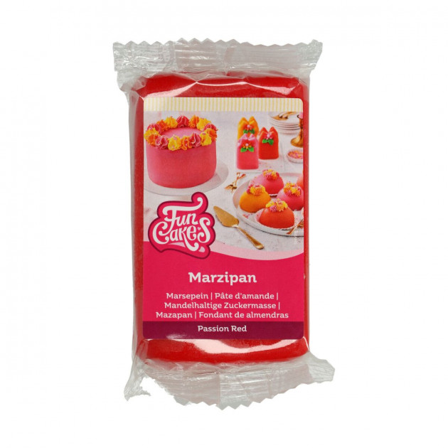 Pâte d'amande Rouge 20% 250g Funcakes