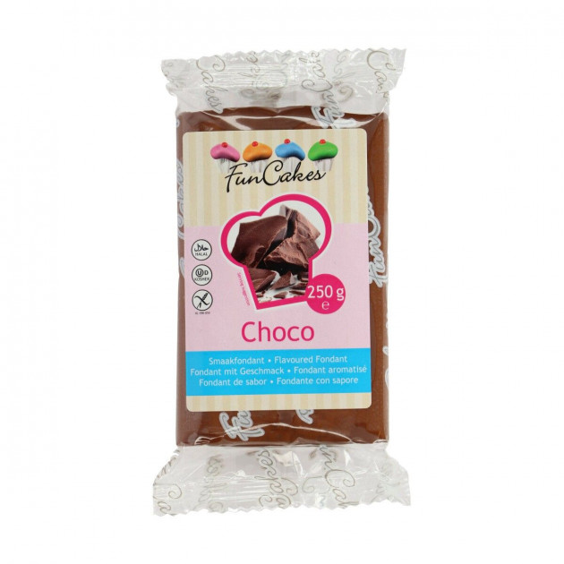 Pâte à Sucre goût Chocolat 250g Funcakes