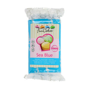 Pâte à Sucre Bleu Mer 250g Funcakes Pâte à Sucre Bleu Mer 250g Funcakes