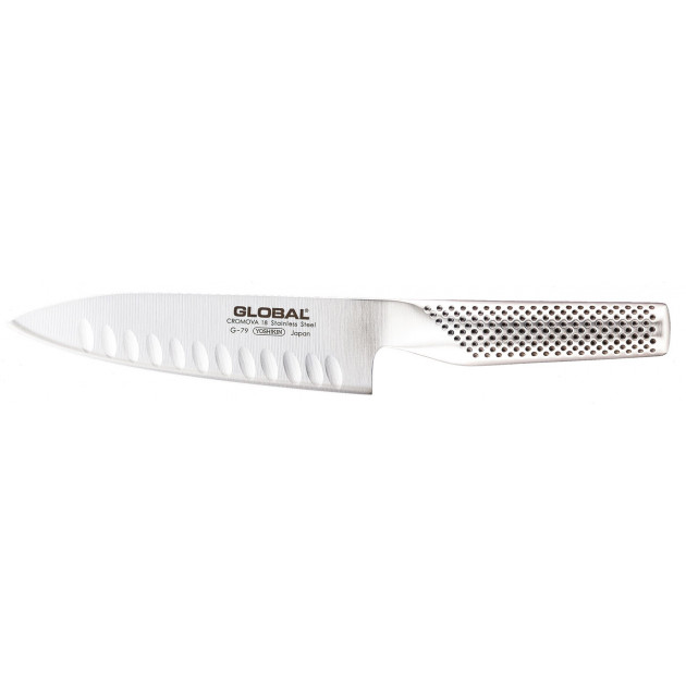 Couteau de Cuisine Lame Alvéolée 16 cm Global