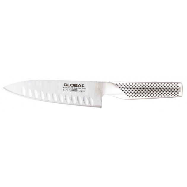 Couteau de Cuisine Lame Alvéolée 20 cm Global