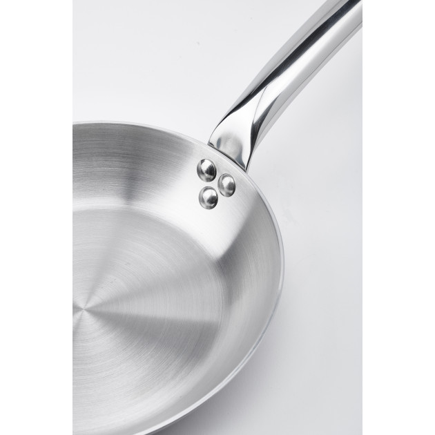 Poêle à frire en inox PRIM'APPETY, acier inox, Poêles rondes, ø 20cm - De  Buyer