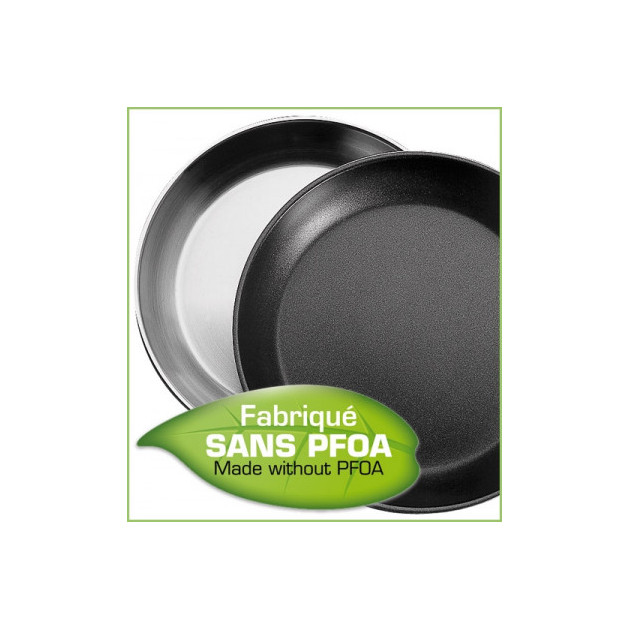 Cristel - poêle anti adhérente en inox Cristel - poêle anti adhérente en inox