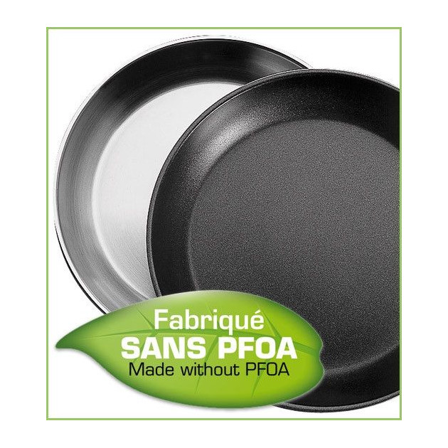 Sauteuse en inox avec un revêtement sans pfoa Sauteuse en inox avec un revêtement sans pfoa