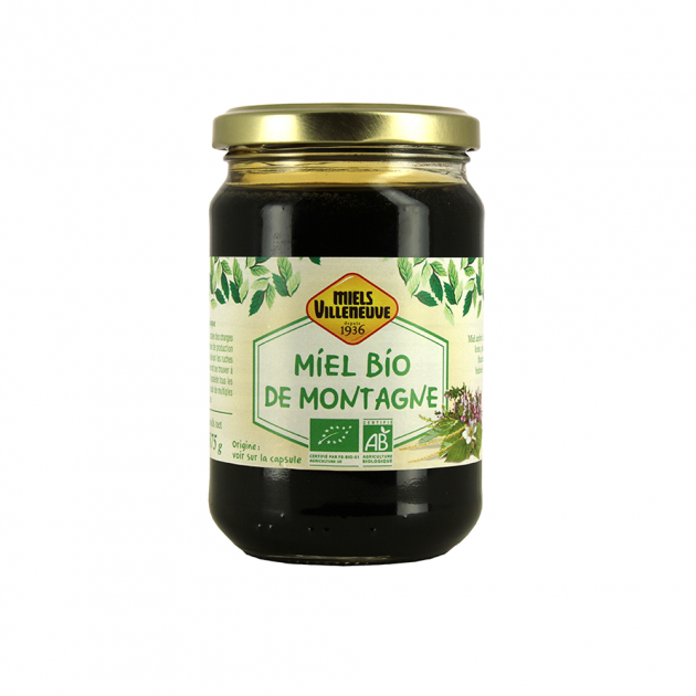 Miel de Montagne Bio 375 g Miels Villeneuve