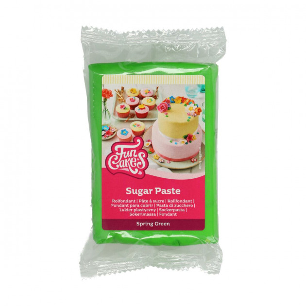 Pâte à Sucre Vert Printemps 250g Funcakes