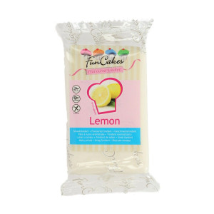 Pâte à Sucre Blanche goût Citron 250g Funcakes Pâte à Sucre Blanche goût Citron 250g Funcakes