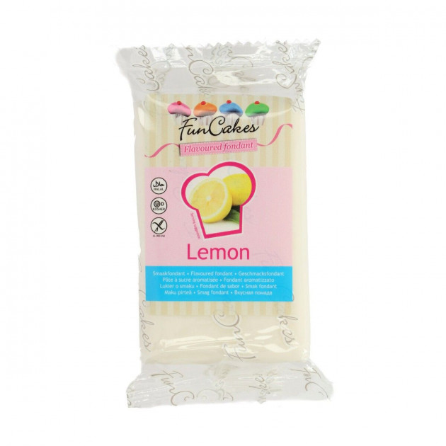 Pâte à Sucre Blanche goût Citron 250g Funcakes