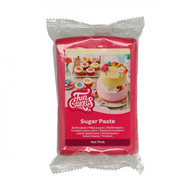 Pâte à Sucre Rose Framboise 250g Funcakes