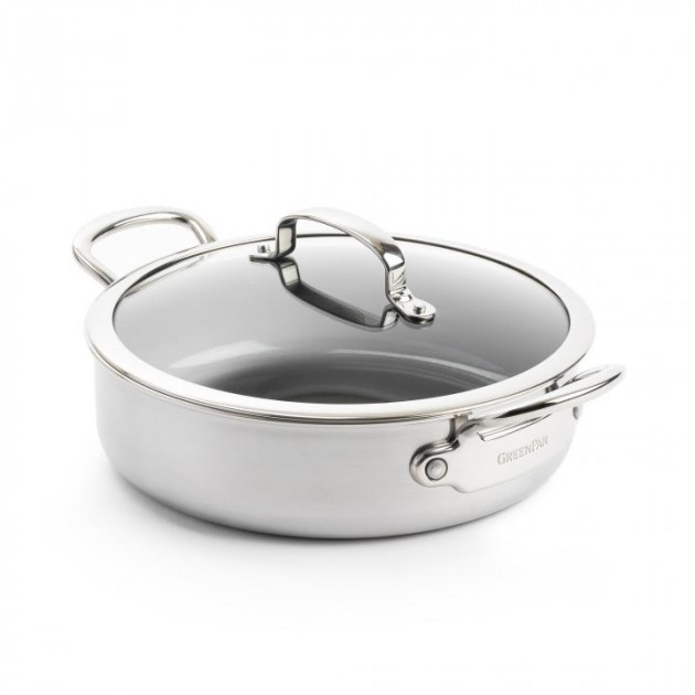 Sauteuse Inox Ø 26 cm avec Couvercle PREMIERE GreenPan