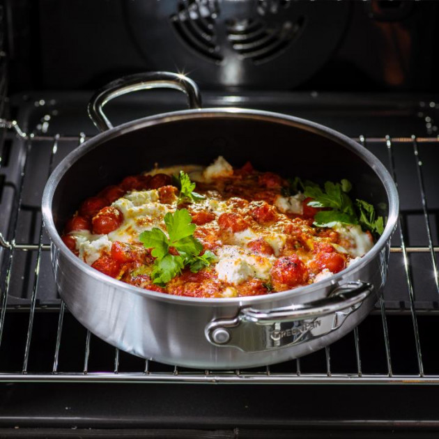 Sauteuse inox avec deux anses Sauteuse inox avec deux anses