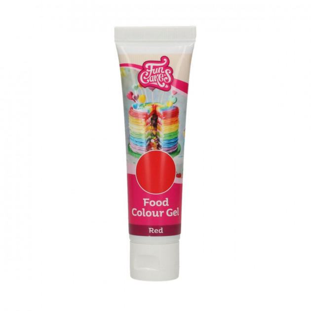 Tube de gel alimentaire Rouge FunCakes 30 g