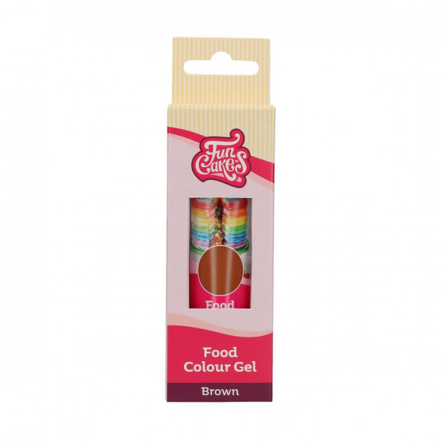 Tube de gel alimentaire FunColours marron par FunCakes