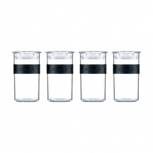 Bocal Plastique 250 ml avec Couvercle (x4) PRESSO Bodum Bocal Plastique 250 ml avec Couvercle (x4) PRESSO Bodum
