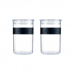Bocal Plastique 600 ml avec Couvercle (x2) PRESSO Bodum Bocal Plastique 600 ml avec Couvercle (x2) PRESSO Bodum