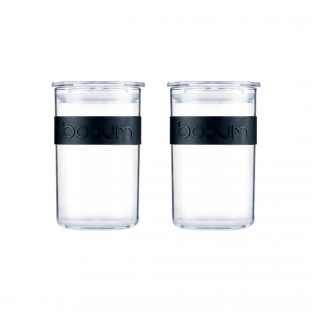 Bocal Plastique 600 ml avec Couvercle (x2) PRESSO Bodum